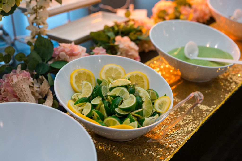 taco bar lemons and limes