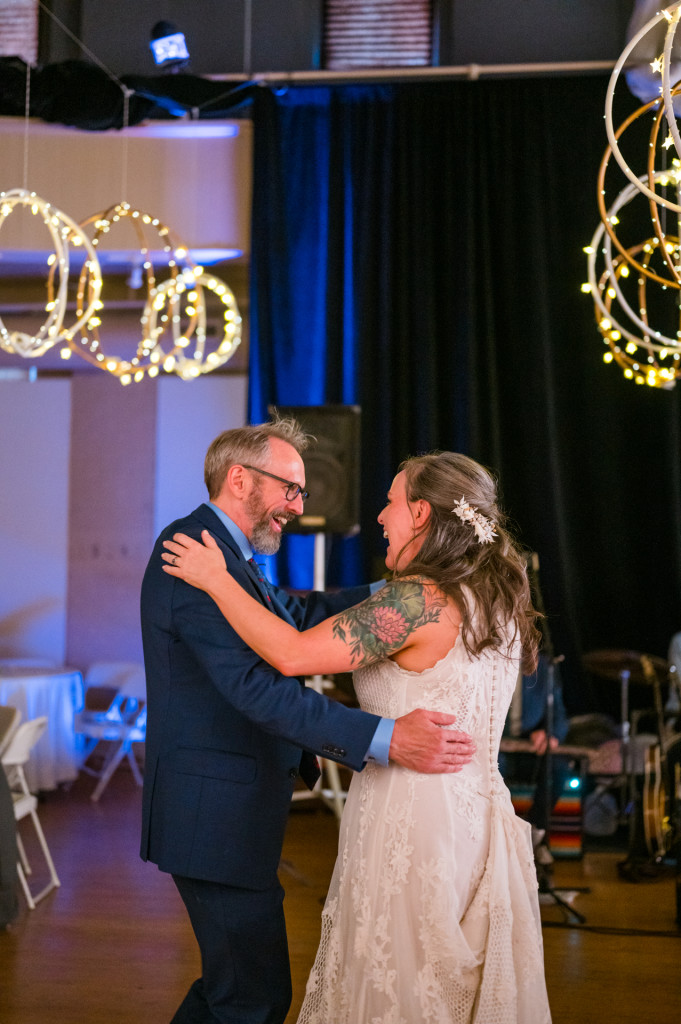 Bride and Groom dancing 