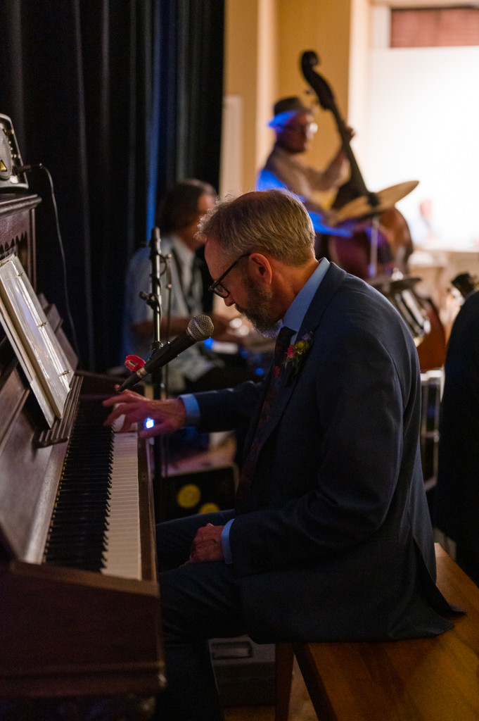 Groom playing piano 