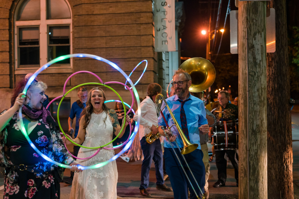 wedding parade through downtown Lexington KY