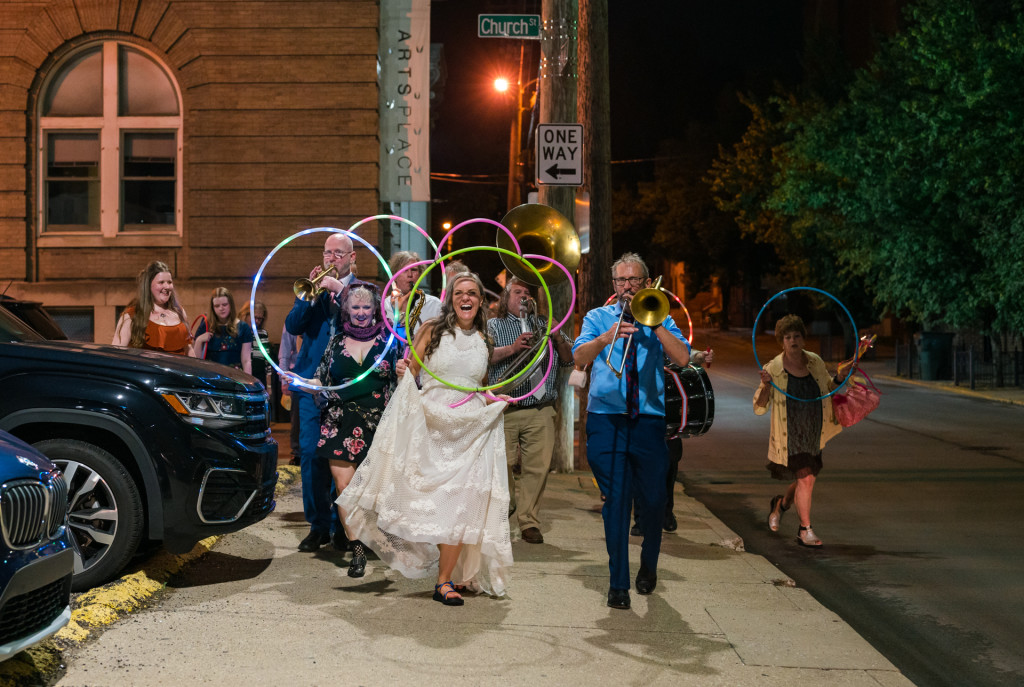 Colorful Wedding at Arts Place in Downtown Lexington, Kentucky