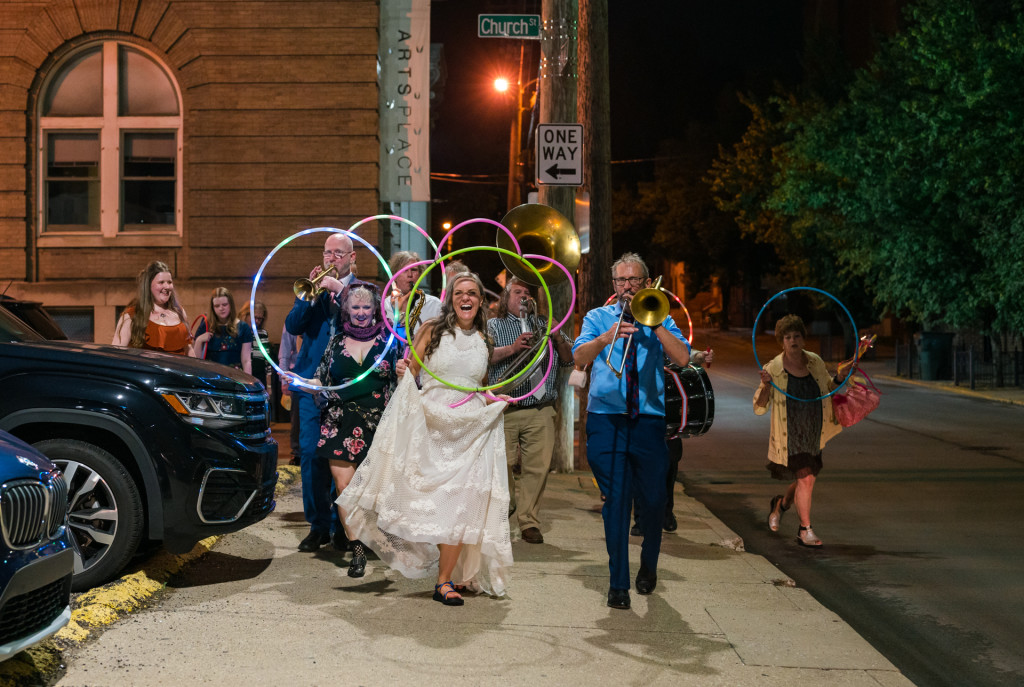 wedding parade through downtown Lexington KY