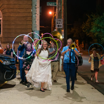 Colorful Wedding at Arts Place in Downtown Lexington, Kentucky