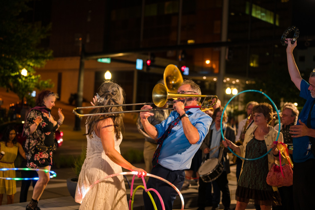 wedding parade through downtown Lexington KY